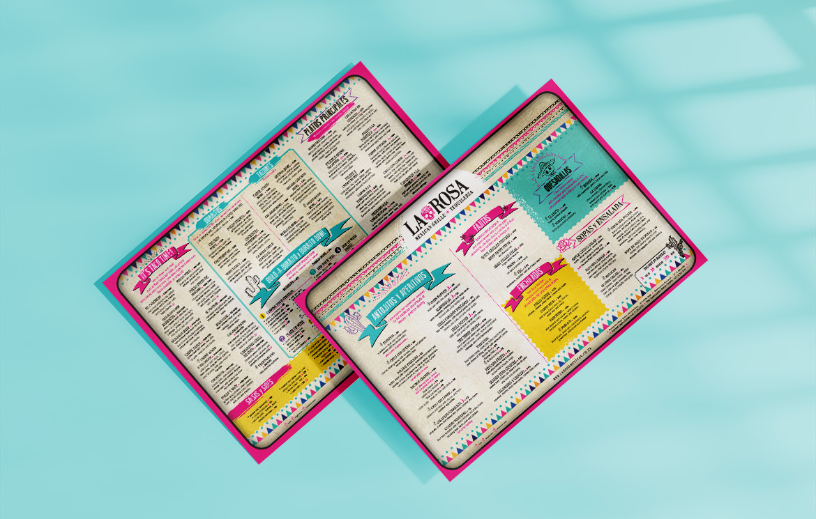 La Rosa Menus